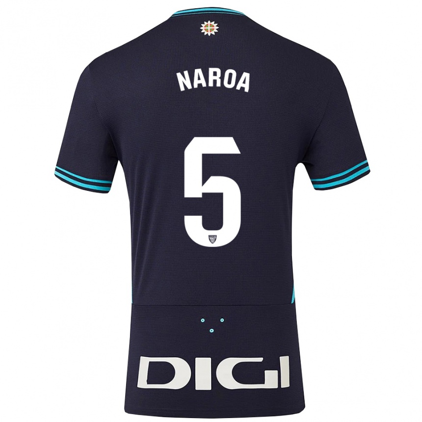 גברים כדורגל Naroa #5 כחול נייבי תכלת הרחק ג'רזי 2025/26