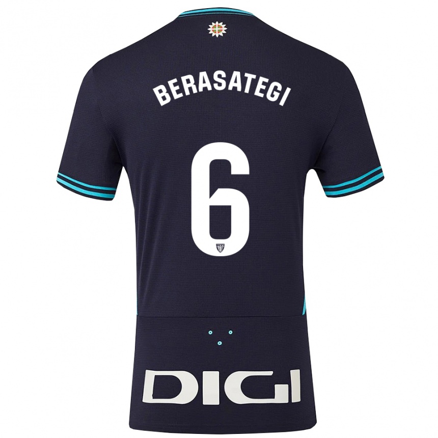 גברים כדורגל Suhar Berasategi #6 כחול נייבי תכלת הרחק ג'רזי 2025/26
