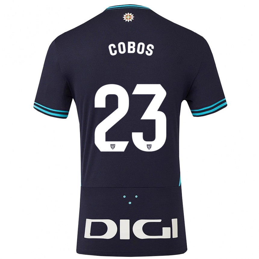 גברים כדורגל Alain Cobos #23 כחול נייבי תכלת הרחק ג'רזי 2025/26