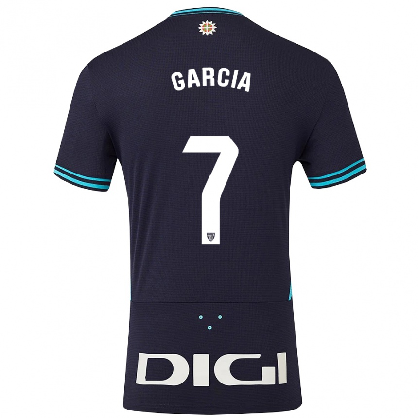 גברים כדורגל Nahikari García #7 כחול נייבי תכלת הרחק ג'רזי 2025/26