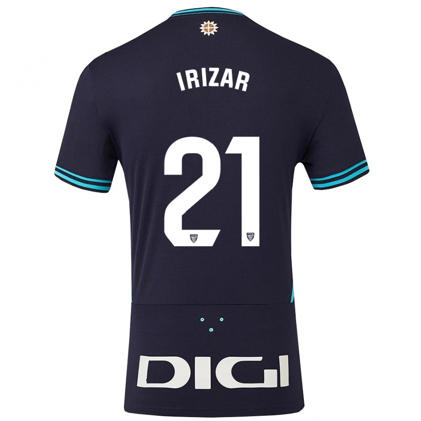 גברים כדורגל Hur Irizar #21 כחול נייבי תכלת הרחק ג'רזי 2025/26