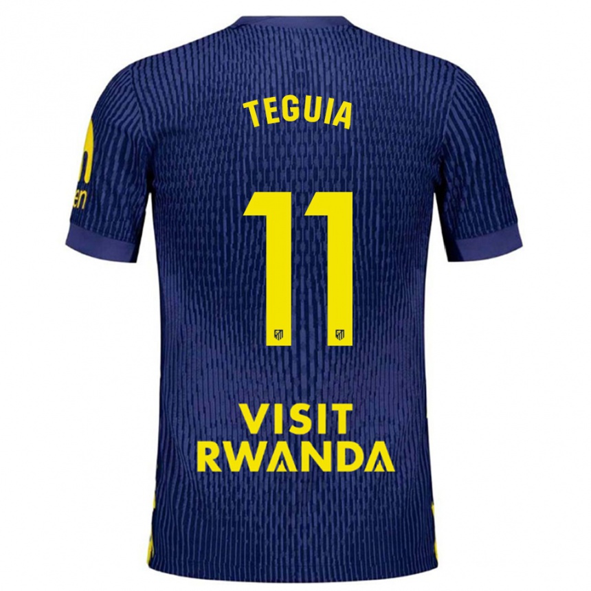 גברים כדורגל סדריק טגיה #11 כחול נייבי צהוב הרחק ג'רזי 2025/26