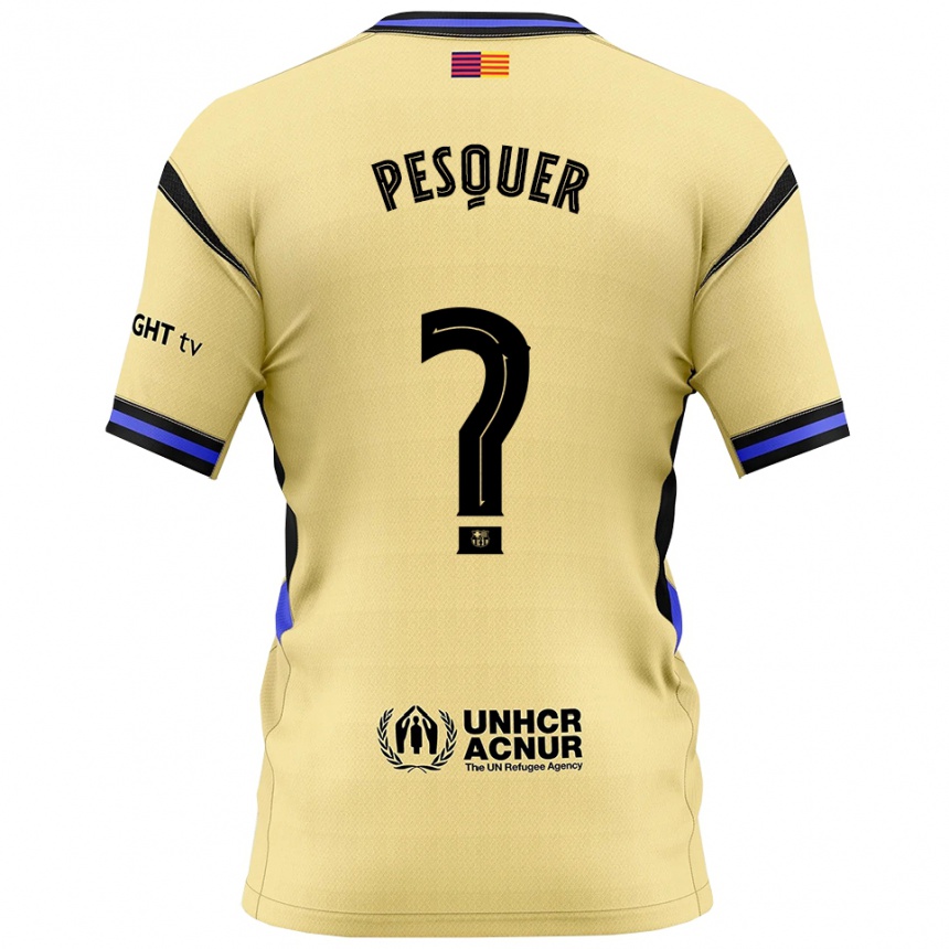 גברים כדורגל Jordi Pesquer #0 צהוב שחור הרחק ג'רזי 2025/26