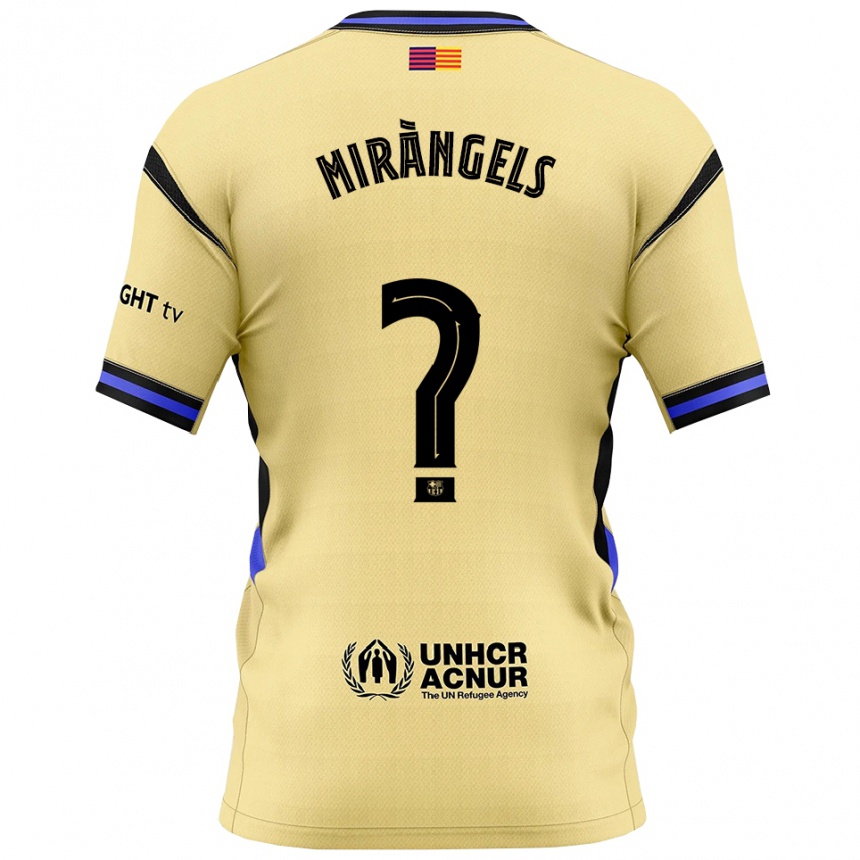 גברים כדורגל Xavi Miràngels #0 צהוב שחור הרחק ג'רזי 2025/26