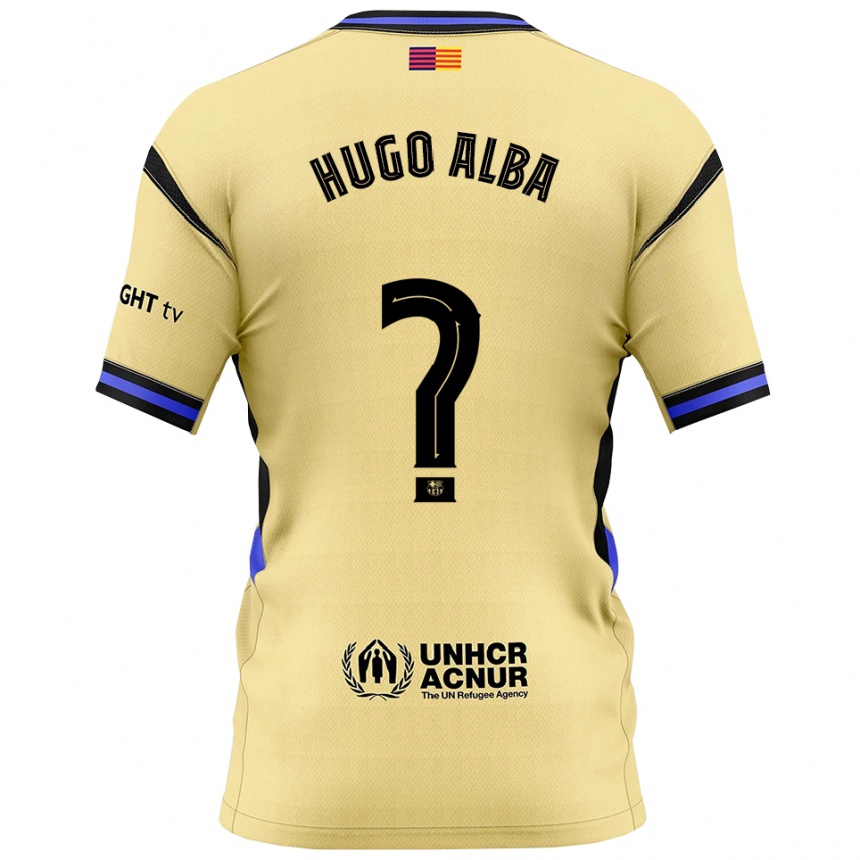 גברים כדורגל Hugo Alba #0 צהוב שחור הרחק ג'רזי 2025/26