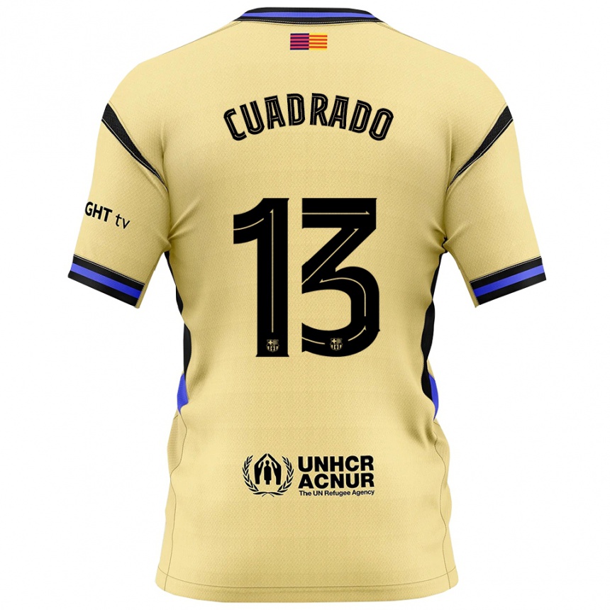 גברים כדורגל Adrián Cuadrado #13 צהוב שחור הרחק ג'רזי 2025/26