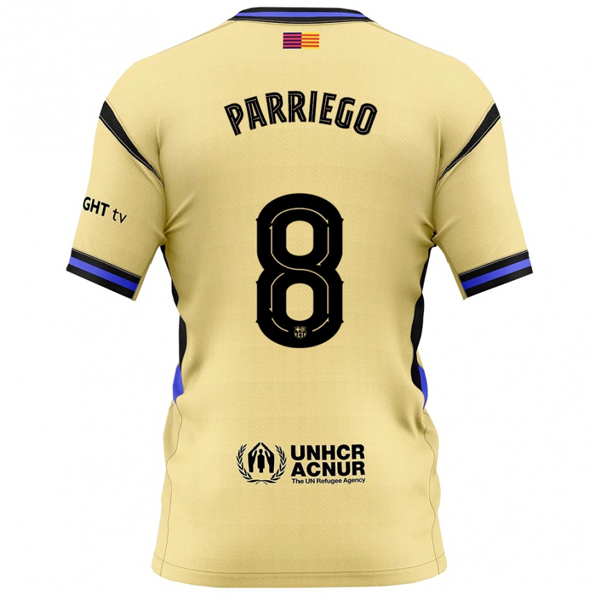 גברים כדורגל Marcos Parriego #8 צהוב שחור הרחק ג'רזי 2025/26
