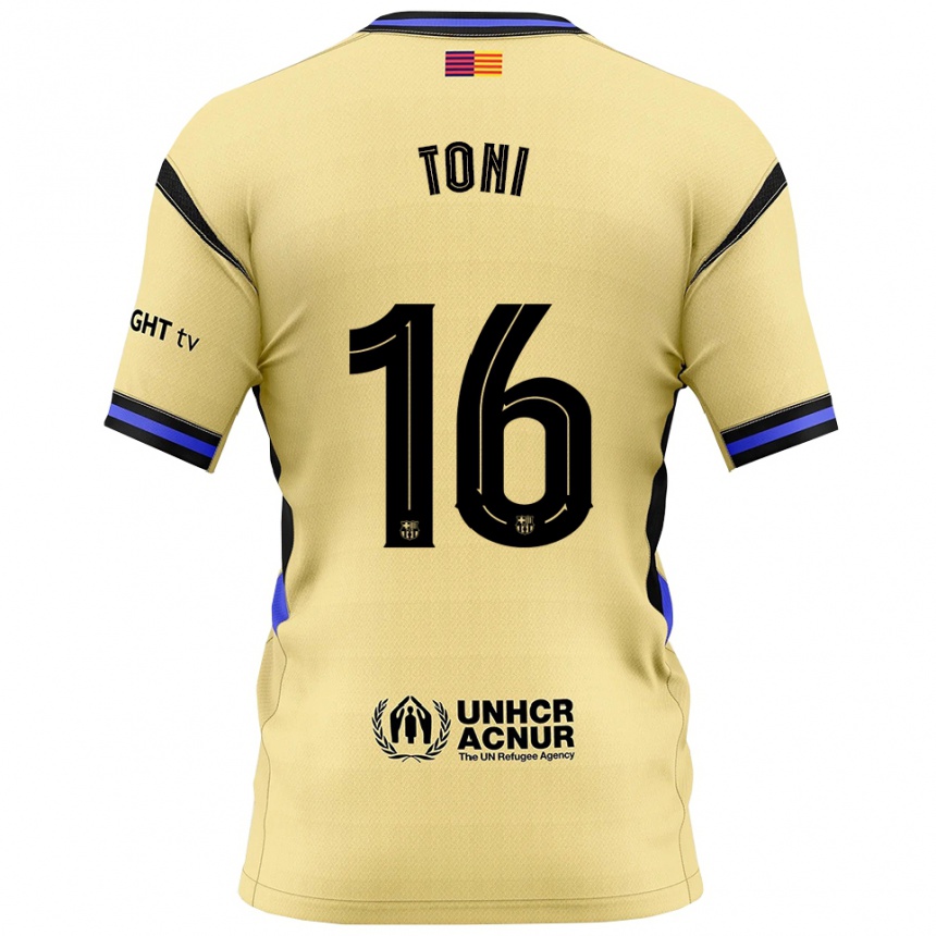 גברים כדורגל Toni Fernández #16 צהוב שחור הרחק ג'רזי 2025/26