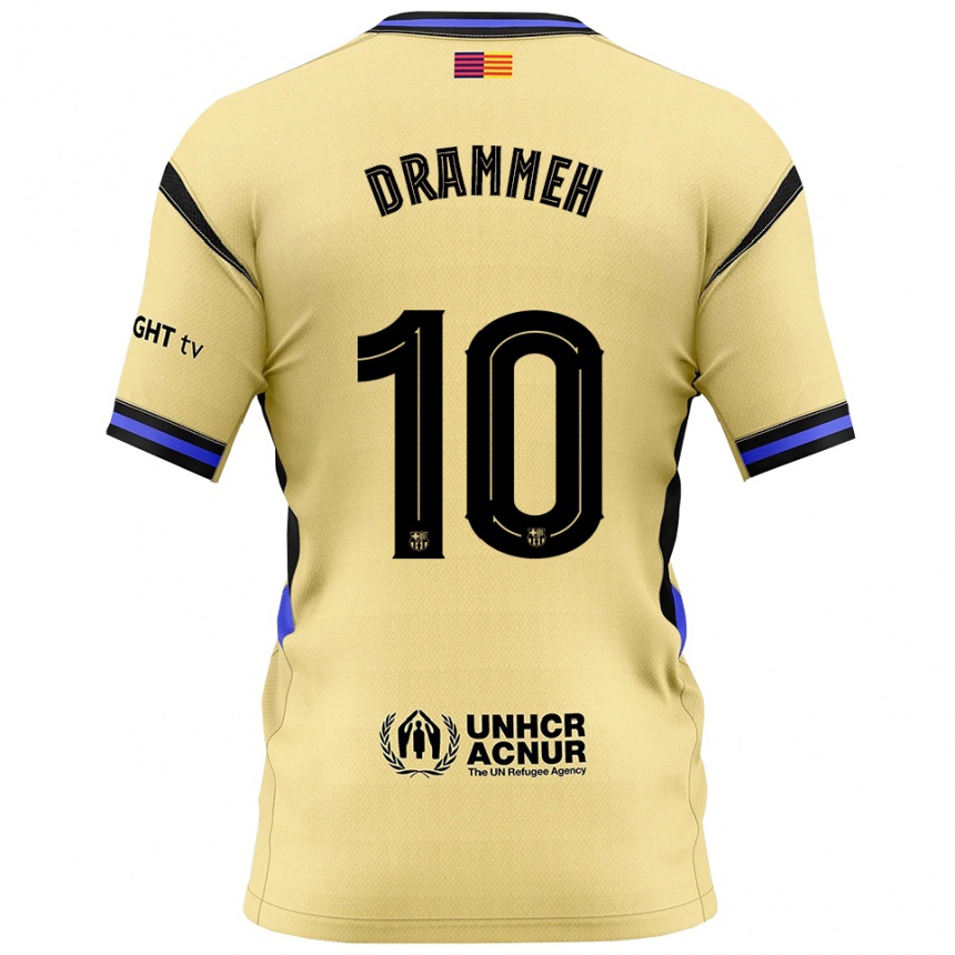גברים כדורגל Alieu Drammeh #10 צהוב שחור הרחק ג'רזי 2025/26