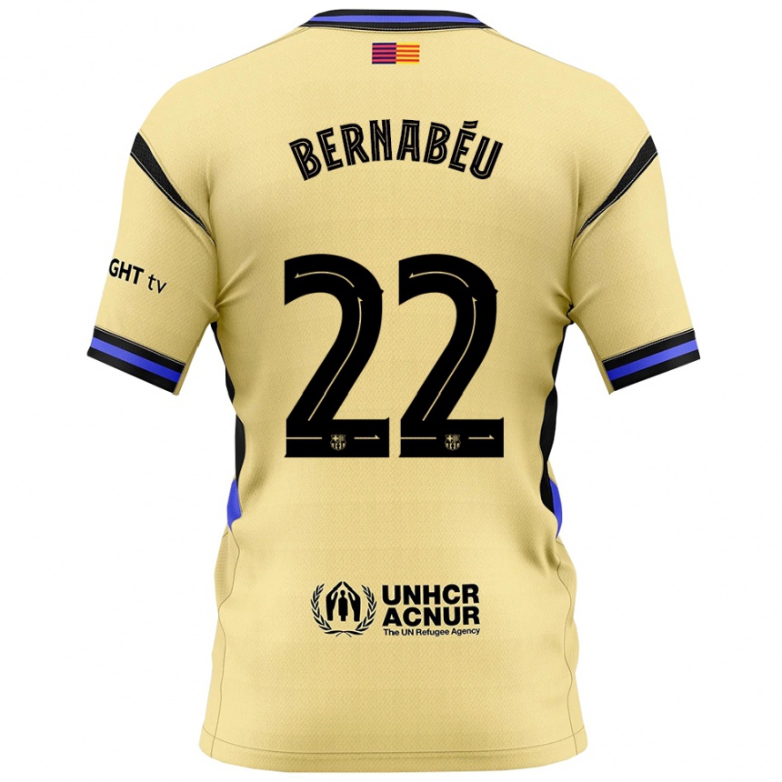 גברים כדורגל Pol Bernabéu #22 צהוב שחור הרחק ג'רזי 2025/26