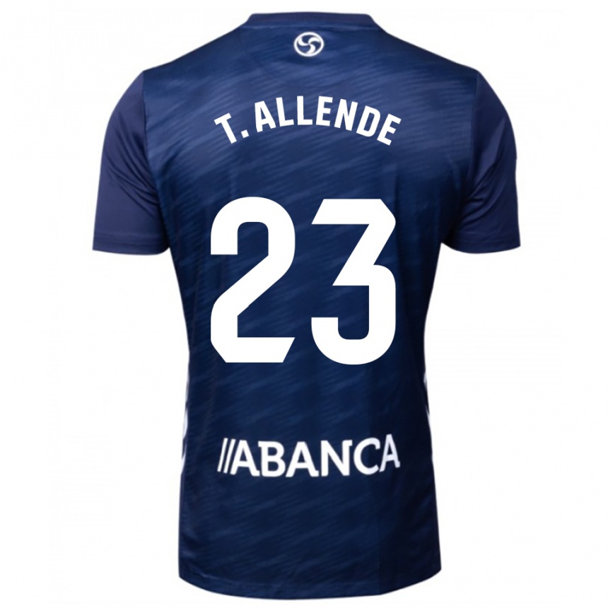 גברים כדורגל Tadeo Allende #23 כחול נייבי לבן הרחק ג'רזי 2025/26
