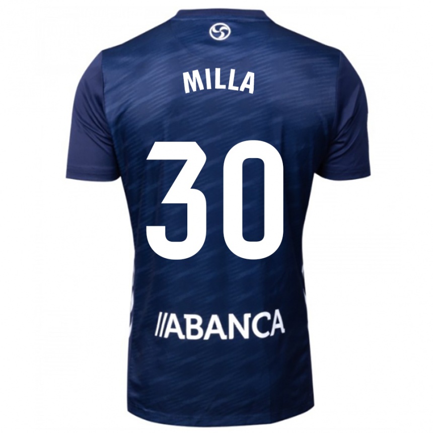 גברים כדורגל Germain Milla #30 כחול נייבי לבן הרחק ג'רזי 2025/26
