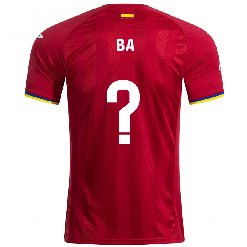 גברים כדורגל Bouba Ba #0 אדום צהוב כחול הרחק ג'רזי 2025/26