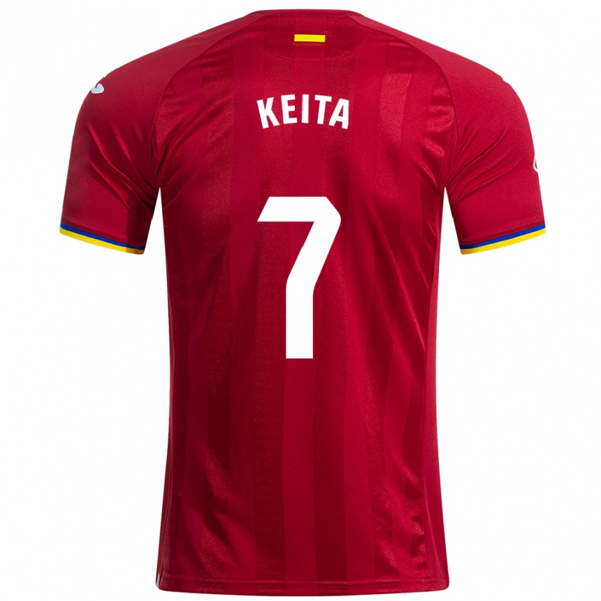 גברים כדורגל Abdoulaye Keita #7 אדום צהוב כחול הרחק ג'רזי 2025/26