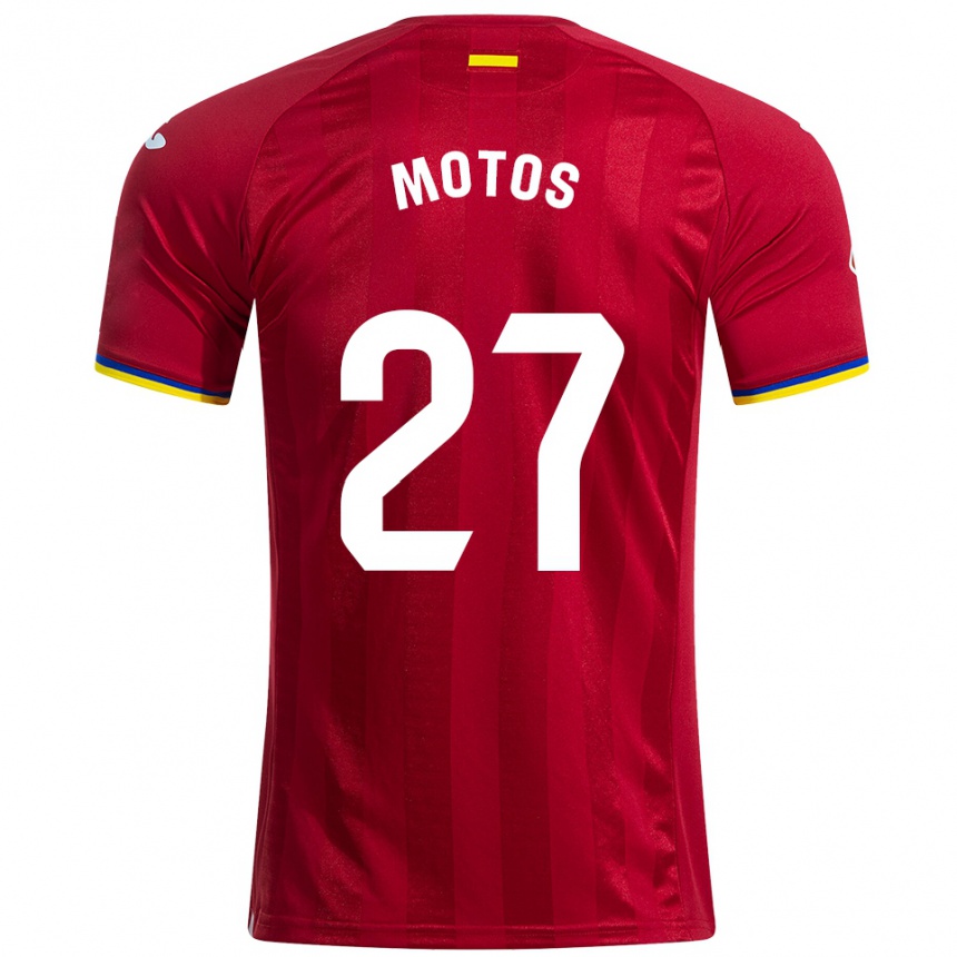 גברים כדורגל Israel Motos #27 אדום צהוב כחול הרחק ג'רזי 2025/26