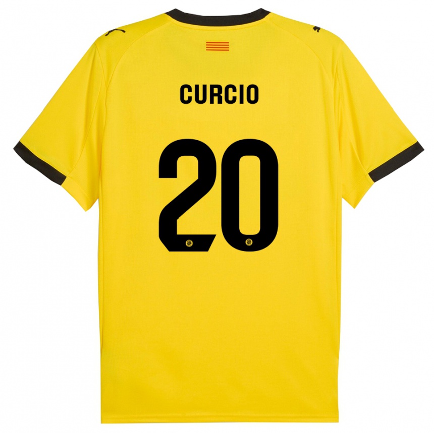 גברים כדורגל Daniel Curcio #20 צהוב שחור הרחק ג'רזי 2025/26
