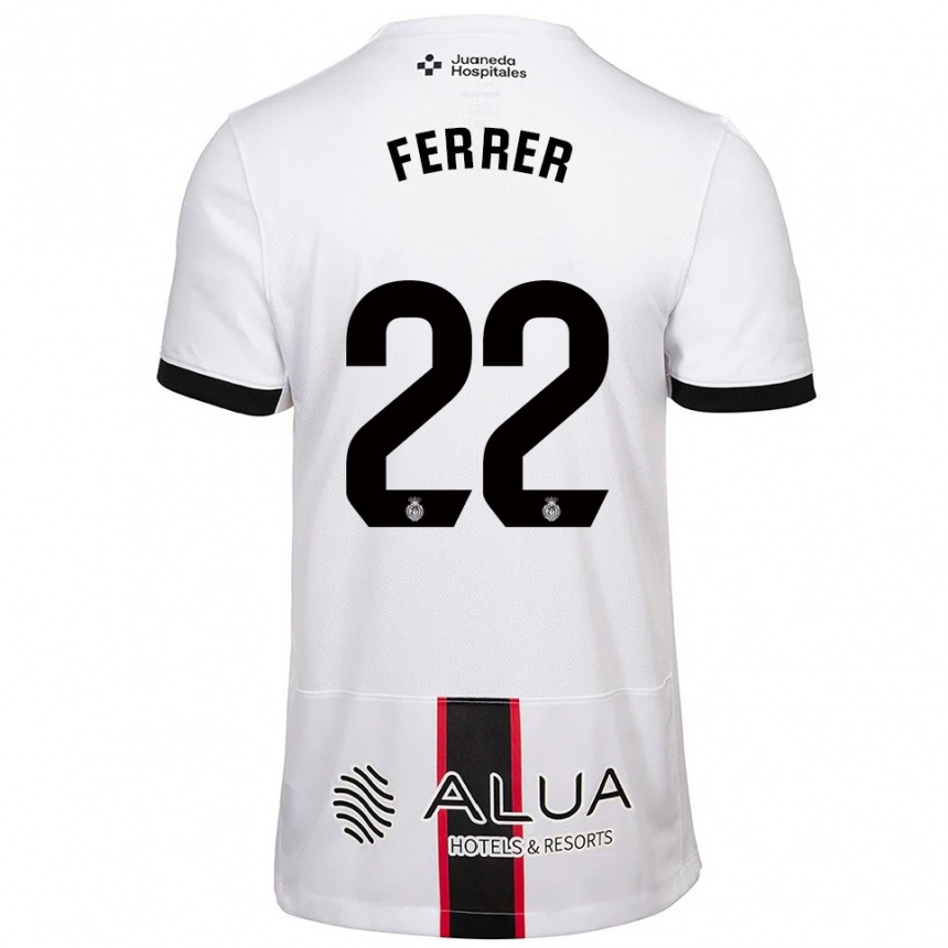 גברים כדורגל David Ferrer #22 לבן שחור הרחק ג'רזי 2025/26