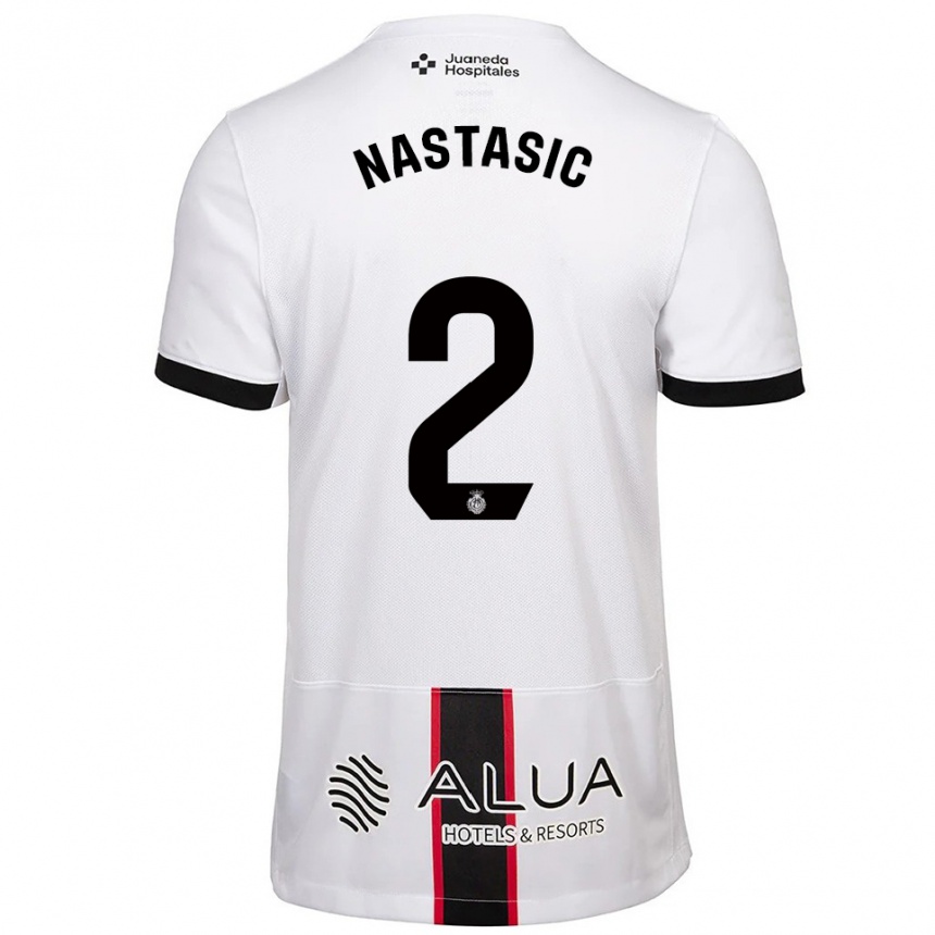 גברים כדורגל מטיאה נסטסיץ' #2 לבן שחור הרחק ג'רזי 2025/26