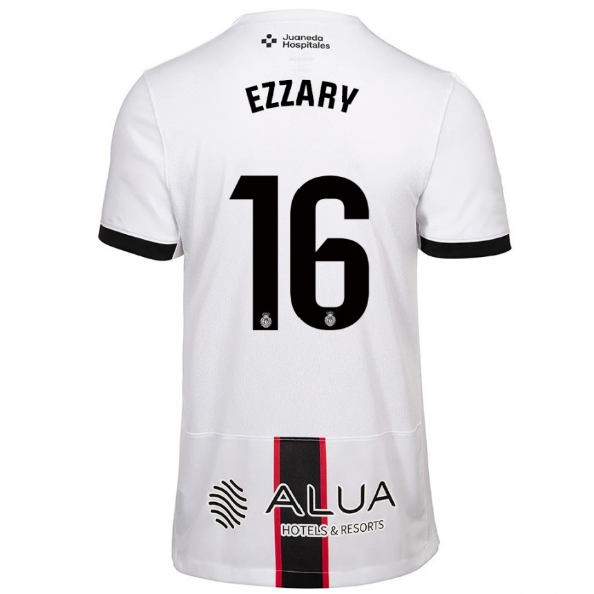 גברים כדורגל Ismael Ezzary #16 לבן שחור הרחק ג'רזי 2025/26