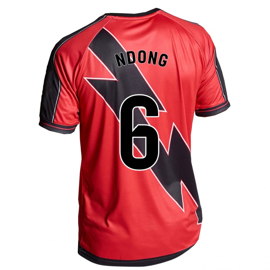 גברים כדורגל Whissy Ndong #6 אדום שחור הרחק ג'רזי 2025/26