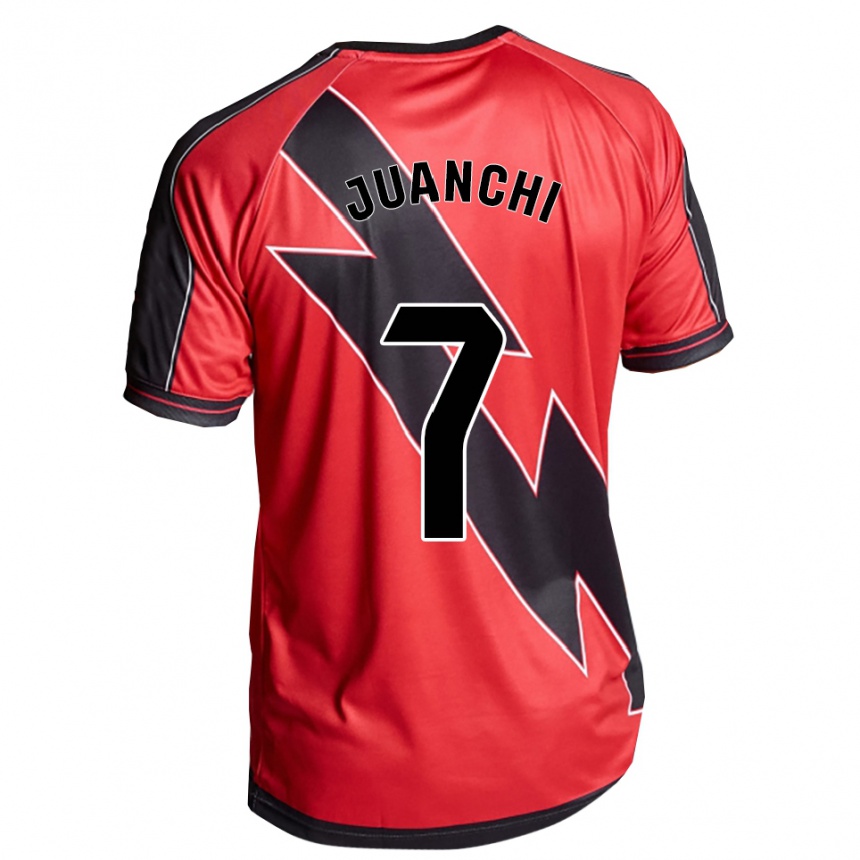 גברים כדורגל Juanchi #7 אדום שחור הרחק ג'רזי 2025/26