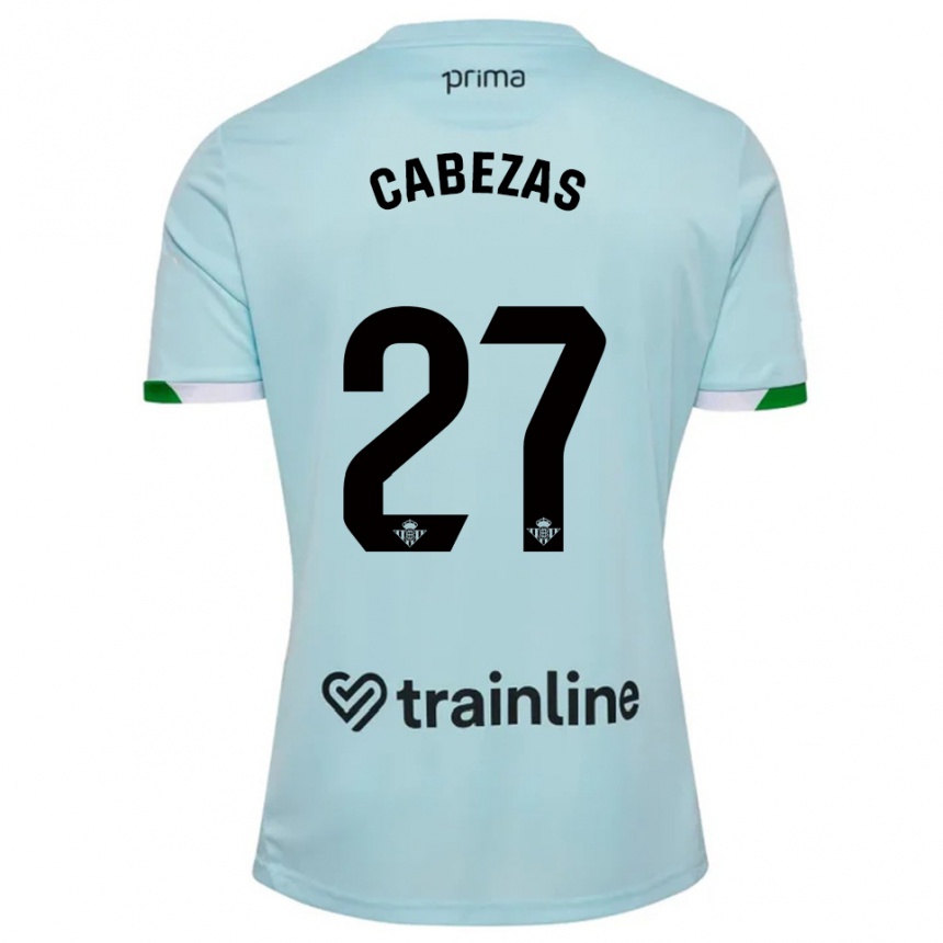 גברים כדורגל Ángela Cabezas #27 תכלת ירוק הרחק ג'רזי 2025/26