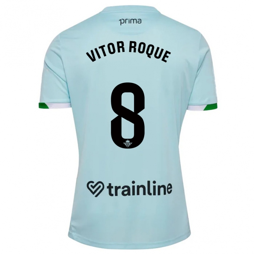 גברים כדורגל ויטור רוקה #8 תכלת ירוק הרחק ג'רזי 2025/26