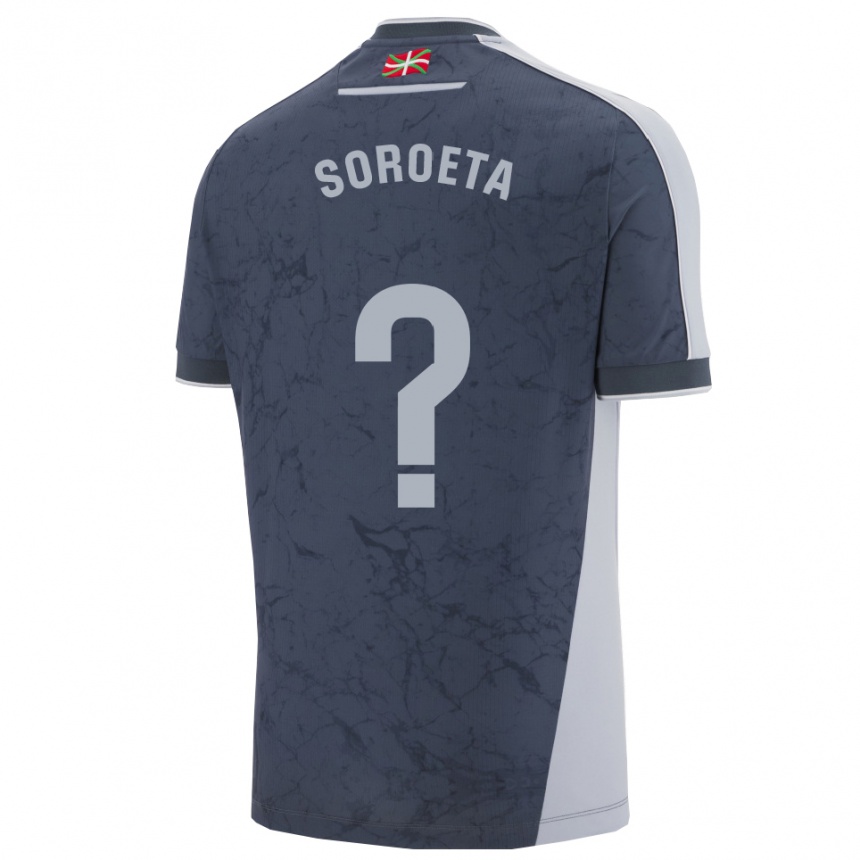 גברים כדורגל Javier Soroeta #0 כחול כהה לבן הרחק ג'רזי 2025/26