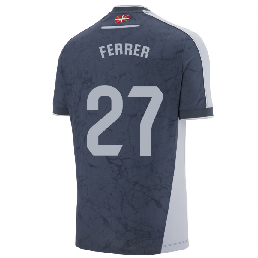 גברים כדורגל Iker Ferrer #27 כחול כהה לבן הרחק ג'רזי 2025/26