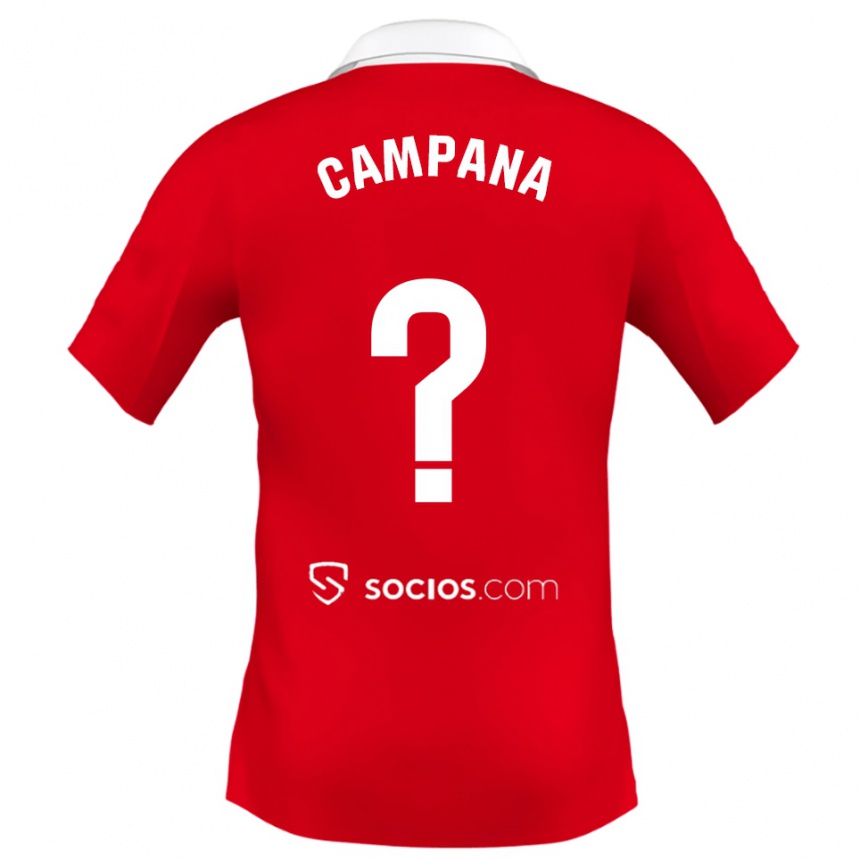 גברים כדורגל Massimo Campana #0 אדום לבן אפור הרחק ג'רזי 2025/26