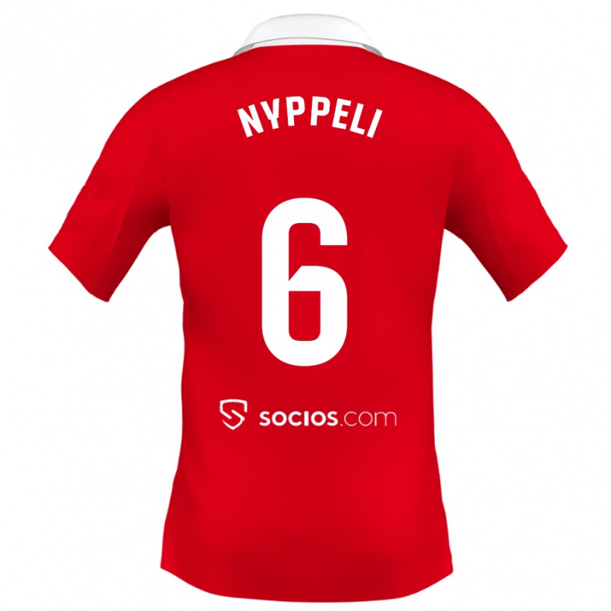 גברים כדורגל Ramón Nyppeli #6 אדום לבן אפור הרחק ג'רזי 2025/26