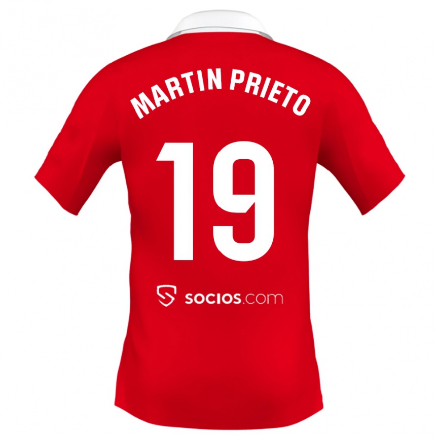 גברים כדורגל כריסטינה מרטין-פרייטו #19 אדום לבן אפור הרחק ג'רזי 2025/26