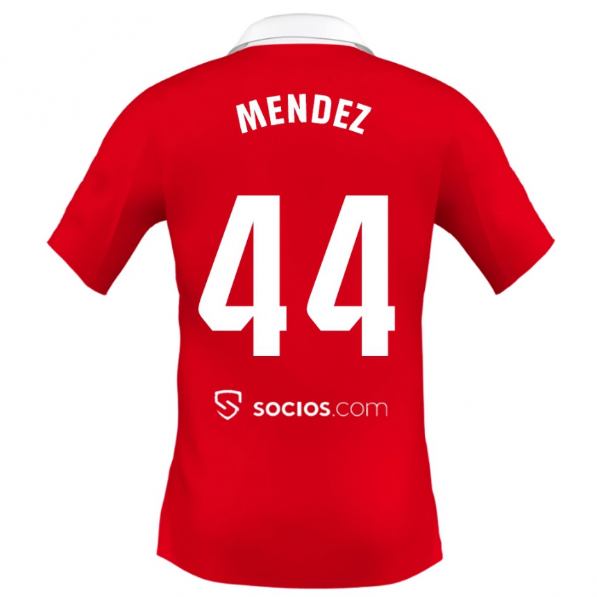 גברים כדורגל Tomas Mendez #44 אדום לבן אפור הרחק ג'רזי 2025/26