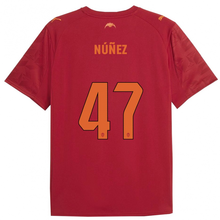 גברים כדורגל Lucas Núñez #47 אדום כתום הרחק ג'רזי 2025/26