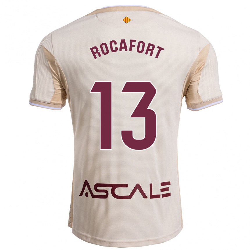 גברים כדורגל Rodrigo Rocafort #13 לבן שמנת בורדו הרחק ג'רזי 2025/26
