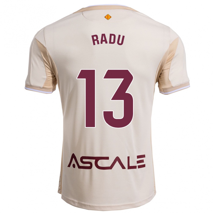 גברים כדורגל Sasha Radu #13 לבן שמנת בורדו הרחק ג'רזי 2025/26