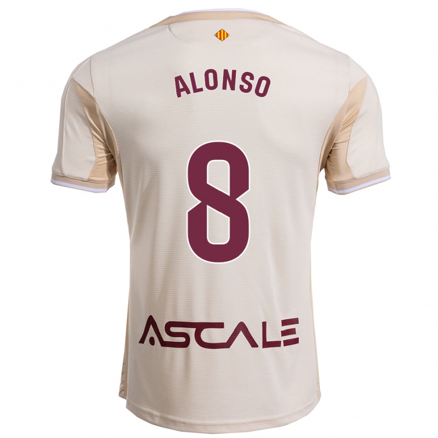 גברים כדורגל Rodri Alonso #8 לבן שמנת בורדו הרחק ג'רזי 2025/26