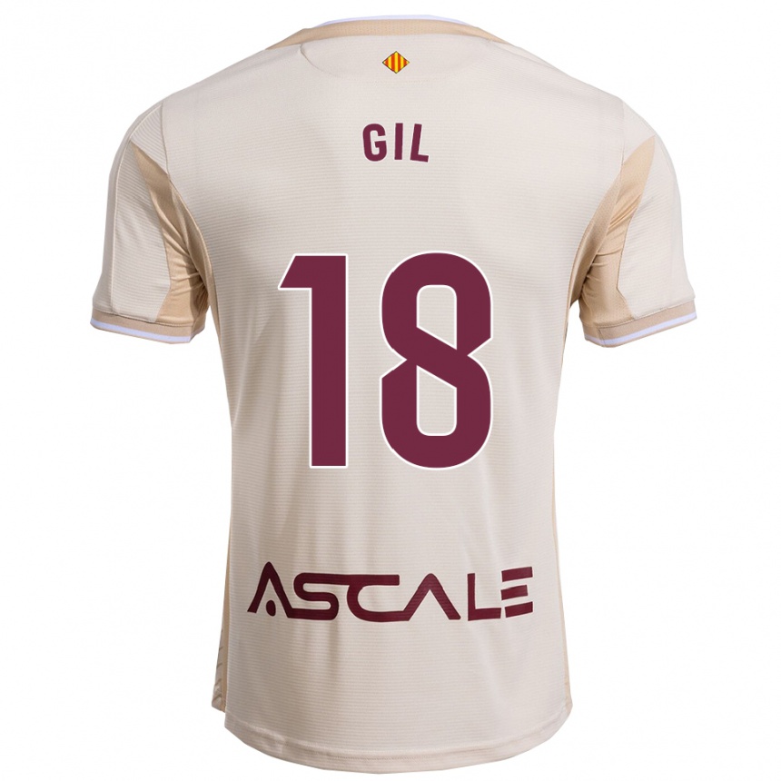 גברים כדורגל Mario Gil #18 לבן שמנת בורדו הרחק ג'רזי 2025/26