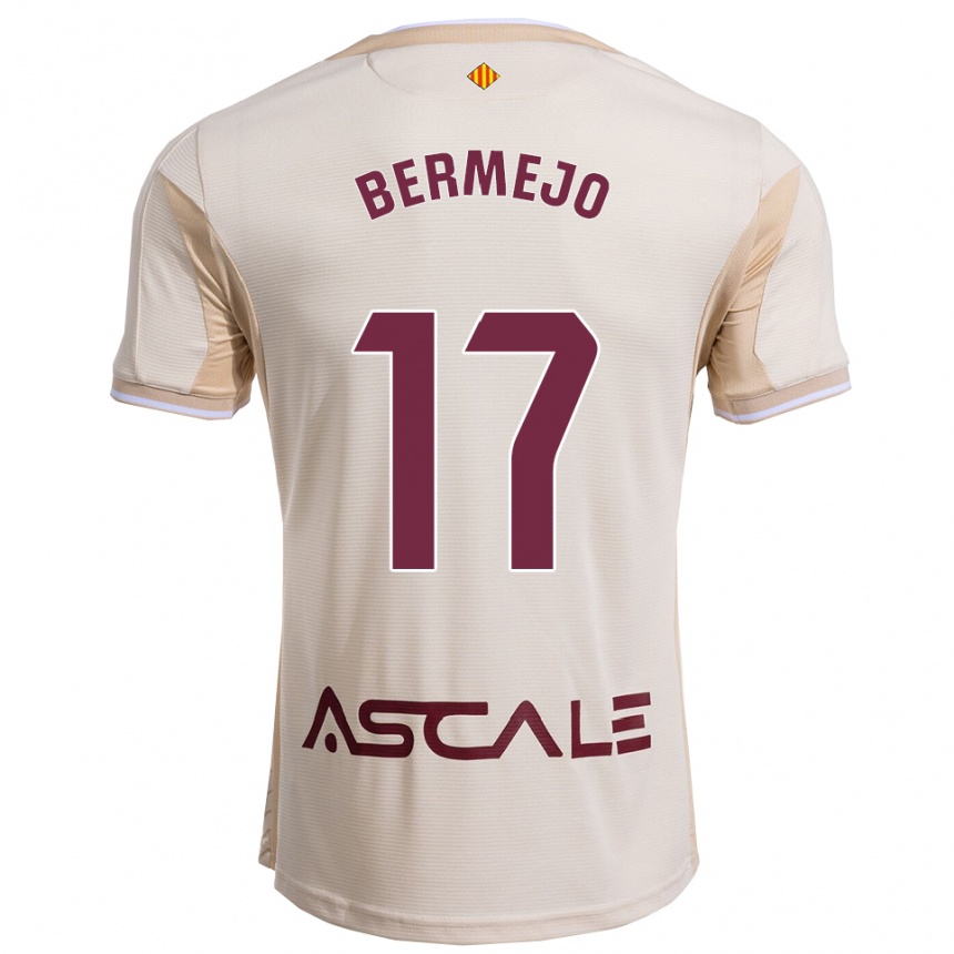 גברים כדורגל Celso Bermejo #17 לבן שמנת בורדו הרחק ג'רזי 2025/26