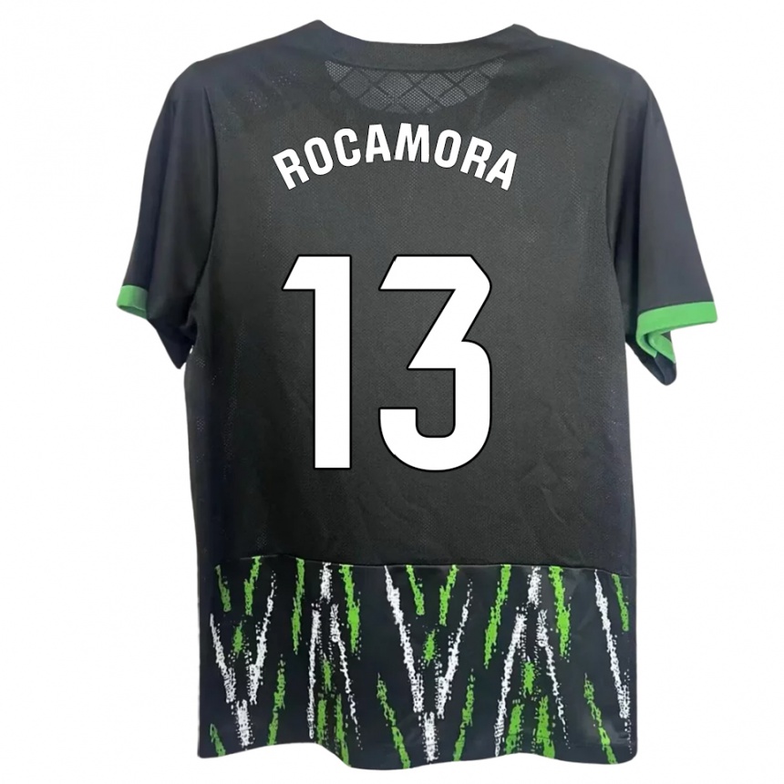 גברים כדורגל María Rocamora Díaz #13 שחור ירוק הרחק ג'רזי 2025/26