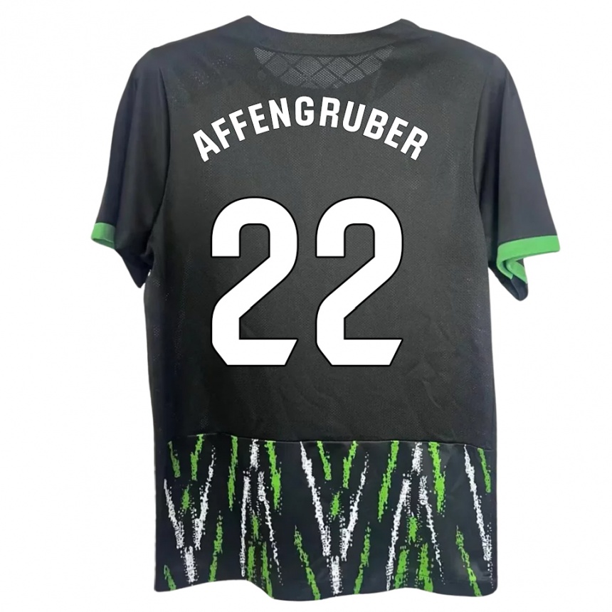 גברים כדורגל דויד אפנגרובר #22 שחור ירוק הרחק ג'רזי 2025/26