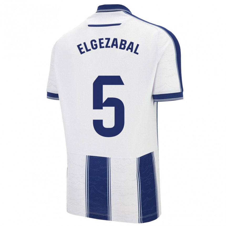 גברים כדורגל Unai Elgezabal #5 כחול נייבי לבן הרחק ג'רזי 2025/26