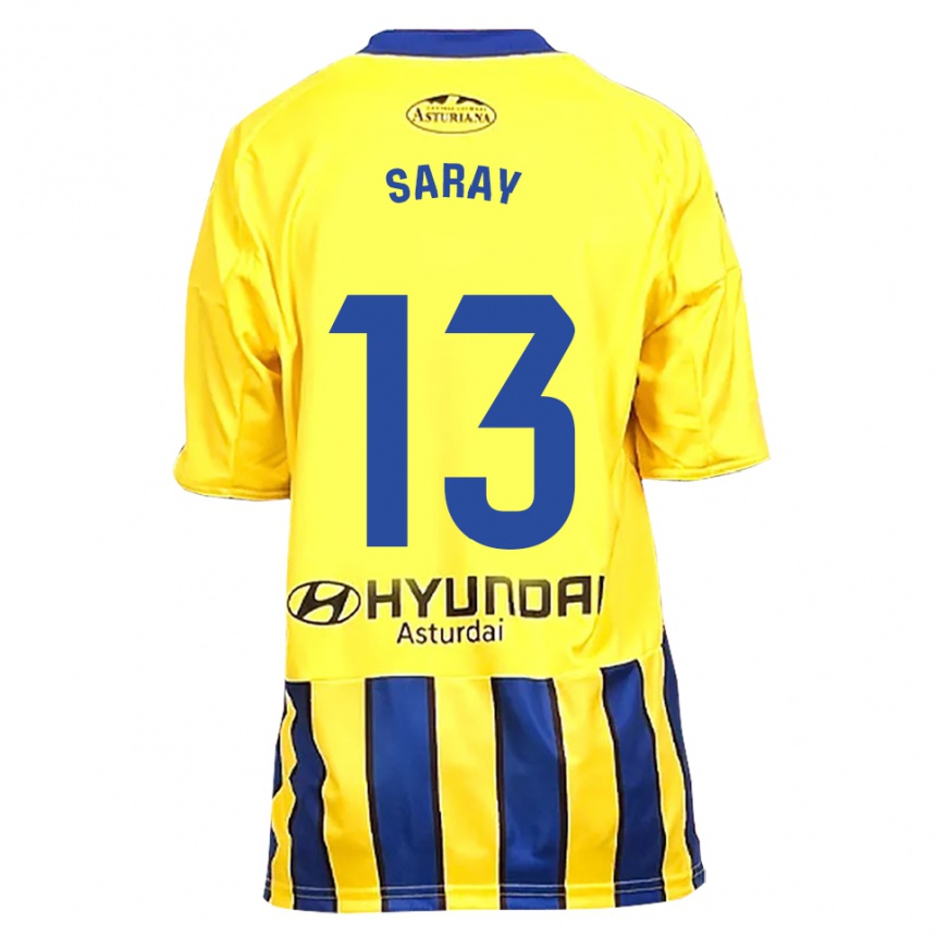 גברים כדורגל Saray Vázquez Alonso #13 צהוב כחול הרחק ג'רזי 2025/26