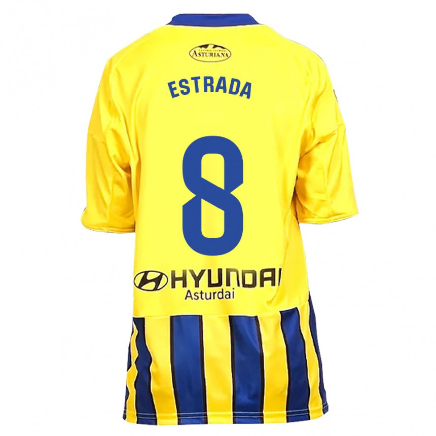גברים כדורגל Nacho Estrada #8 צהוב כחול הרחק ג'רזי 2025/26