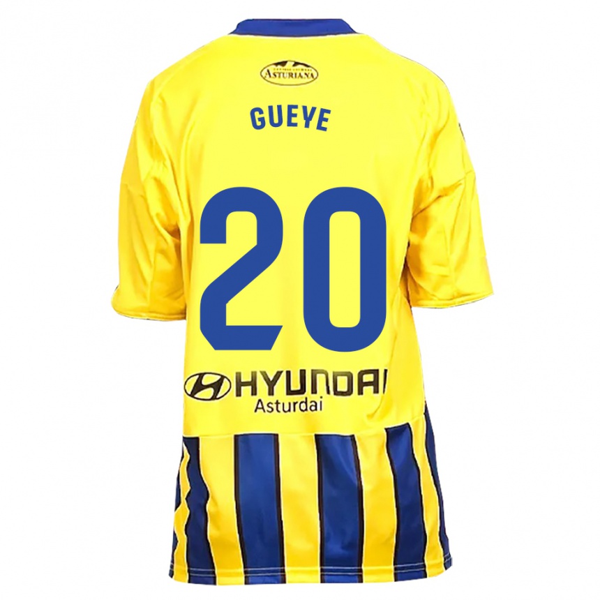 גברים כדורגל Lamine Gueye #20 צהוב כחול הרחק ג'רזי 2025/26