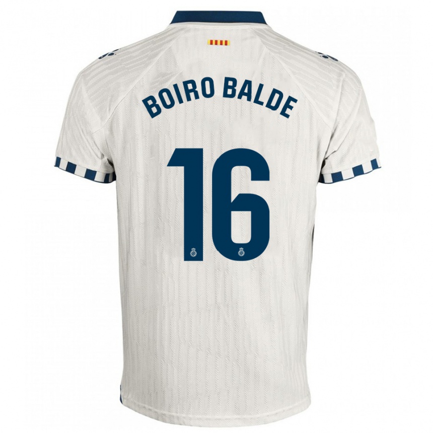 גברים כדורגל Issa Boiro Balde #16 לבן כחול הרחק ג'רזי 2025/26