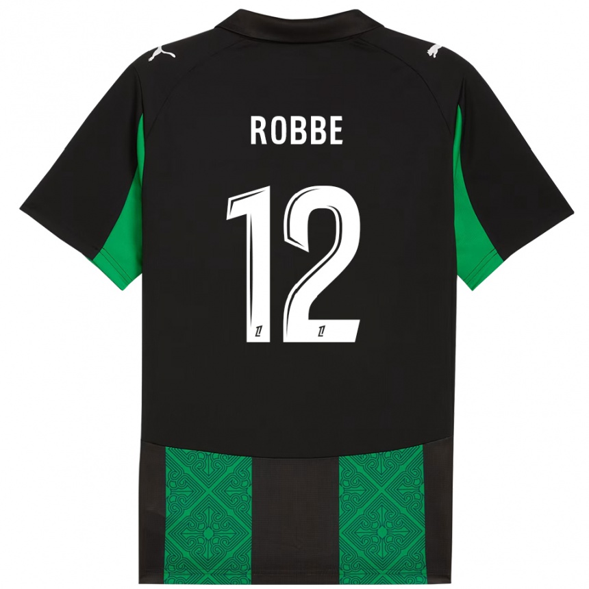 גברים כדורגל Lucas Robbe #12 שחור ירוק הרחק ג'רזי 2025/26