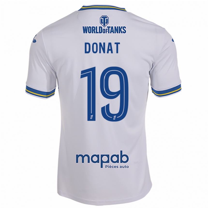 גברים כדורגל נועה דונאט גומיס #19 לבן תכלת הרחק ג'רזי 2025/26