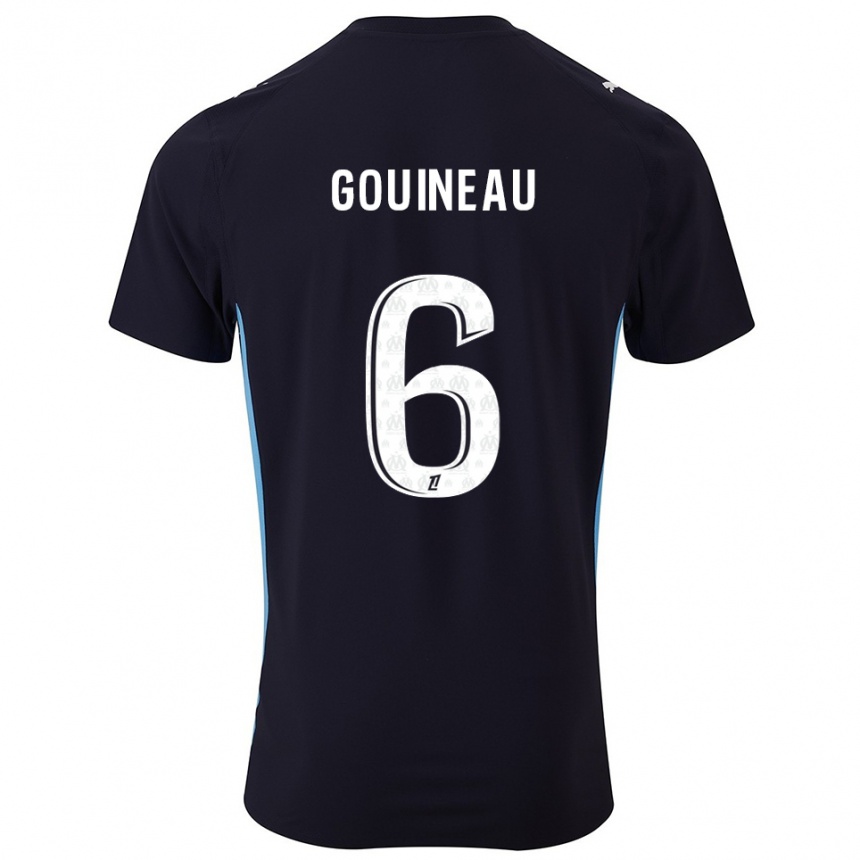 גברים כדורגל Coline Gouineau #6 שחור תכלת הרחק ג'רזי 2025/26