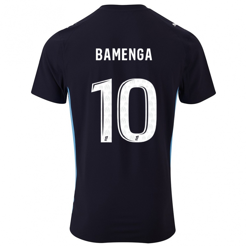 גברים כדורגל Naomie Bamenga #10 שחור תכלת הרחק ג'רזי 2025/26